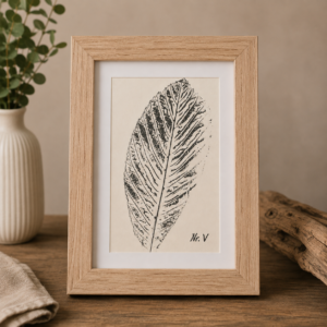 Blattwerk – Botanischer Unikataufdruck Nr. V Kastanie