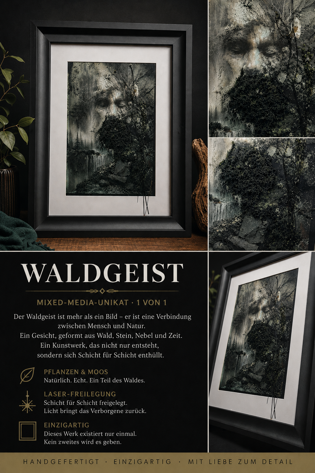 Waldgeist – Mixed-Media-Unikat